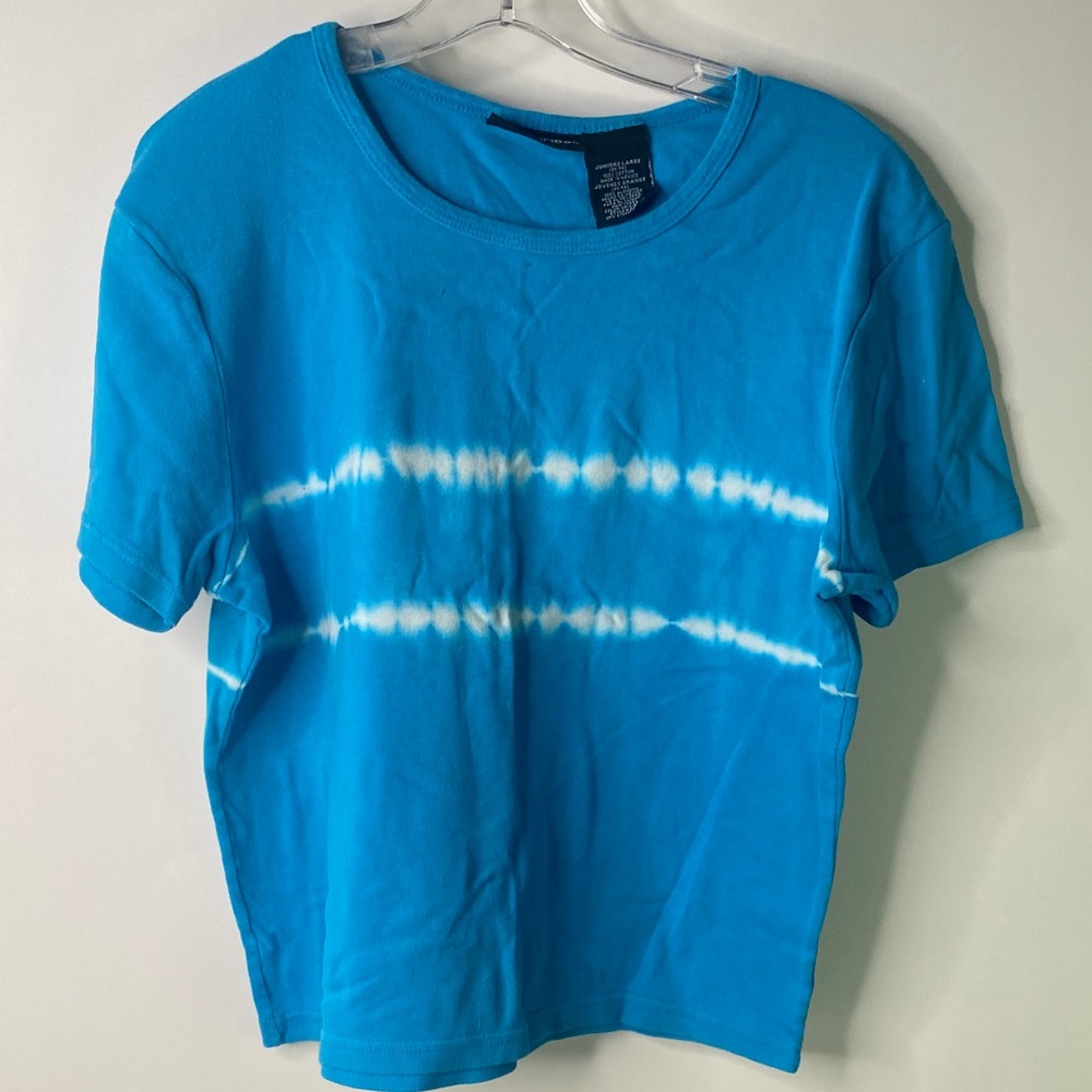 Vtg No Boundaries Blue Tie-Dye Crop Top Junior Size Large 11/13 - 1245